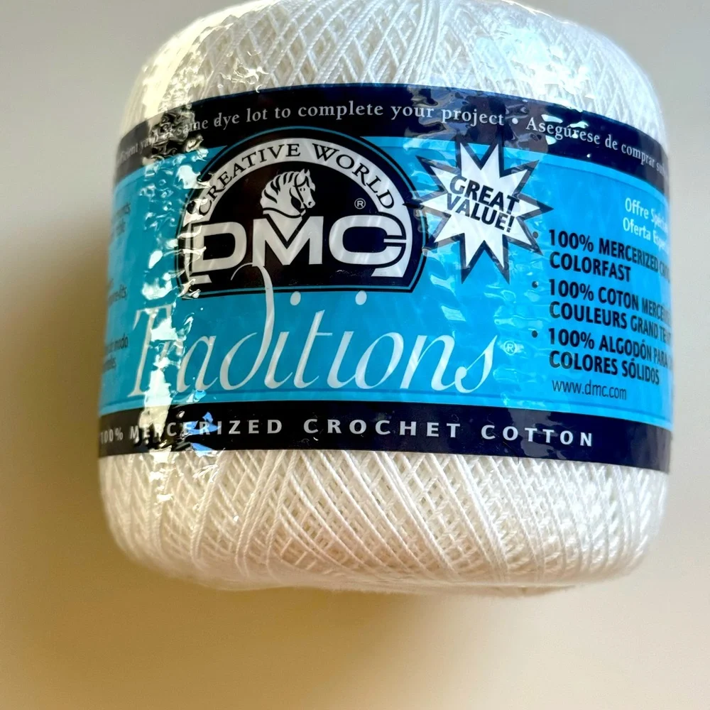 DMC Traditions Mercerized Cotton Thread‎ Crochet Craft White Art 145